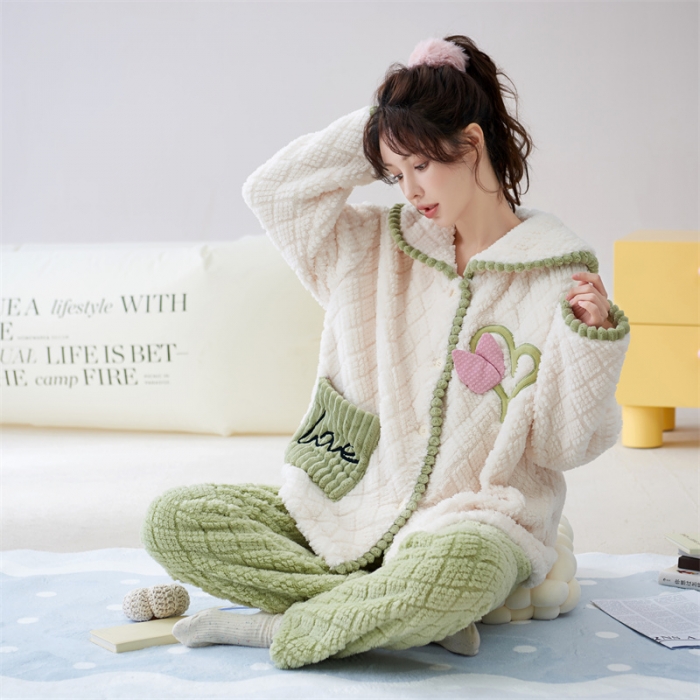 91家纺网 家纺一手货源 找家纺 洛兰沙 2023新款家居服W030