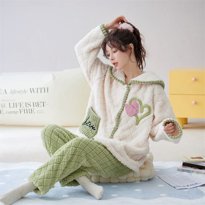 91家纺网 家纺一手货源 找家纺 洛兰沙 2023新款家居服W030