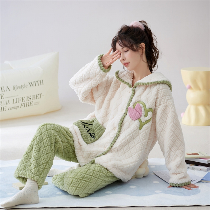 91家纺网 家纺一手货源 找家纺 洛兰沙 2023新款家居服W030