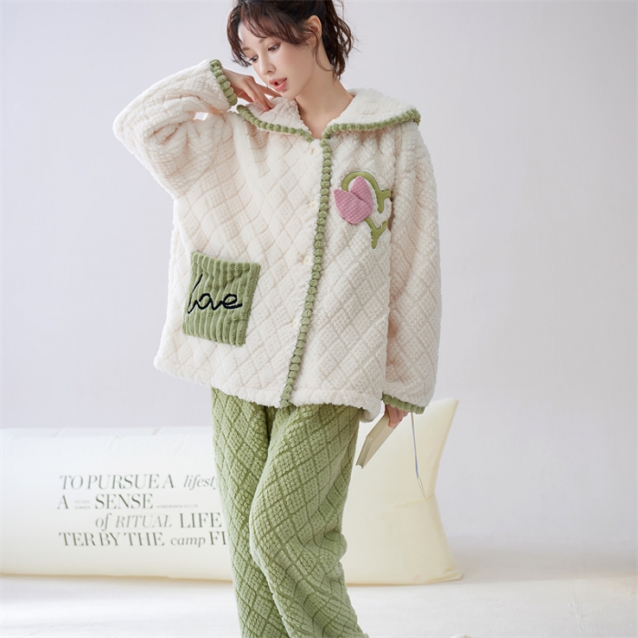 91家纺网 家纺一手货源 找家纺 洛兰沙 2023新款家居服W030