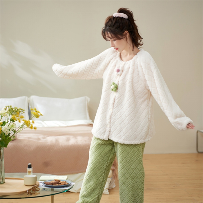 91家纺网 家纺一手货源 找家纺 洛兰沙 2023新款家居服W031