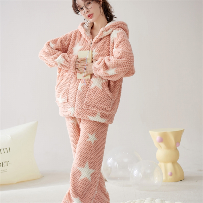 91家纺网 家纺一手货源 找家纺 洛兰沙 2023新款家居服W032