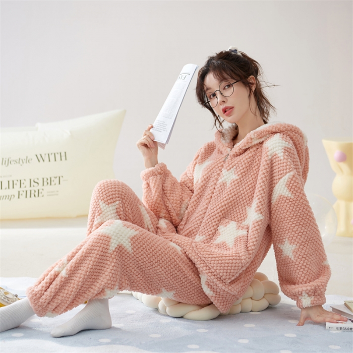 91家纺网 家纺一手货源 找家纺 洛兰沙 2023新款家居服W032