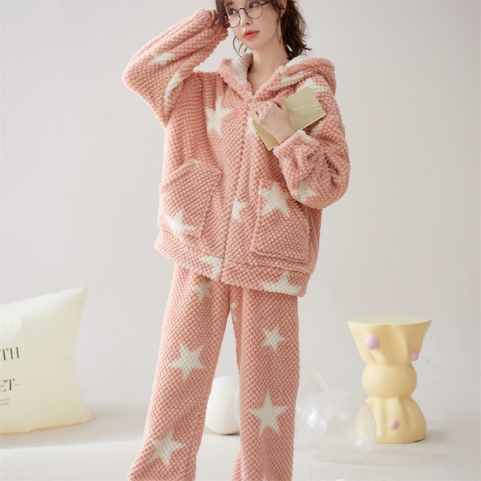 91家纺网 家纺一手货源 找家纺 洛兰沙 2023新款家居服W032