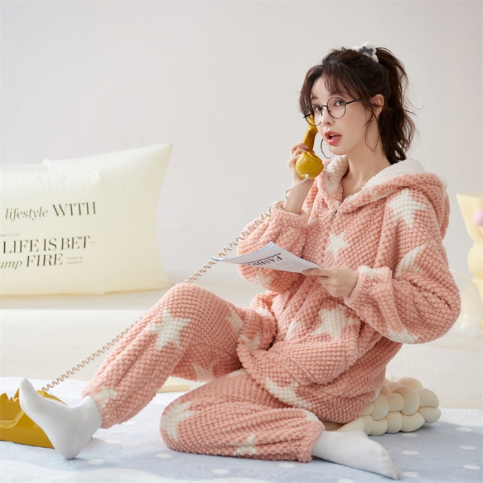 91家纺网 家纺一手货源 找家纺 洛兰沙 2023新款家居服W032