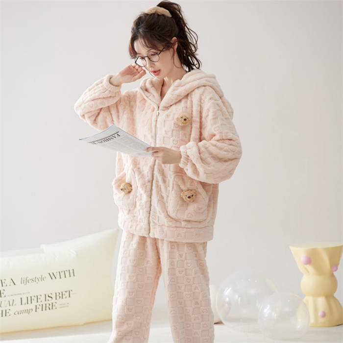 91家纺网 家纺一手货源 找家纺 洛兰沙 2023新款家居服W033