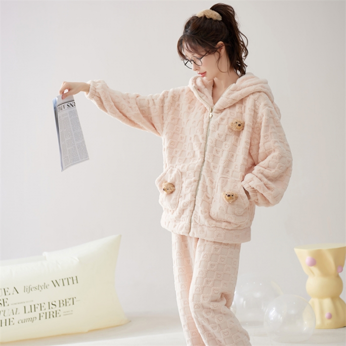 91家纺网 家纺一手货源 找家纺 洛兰沙 2023新款家居服W033