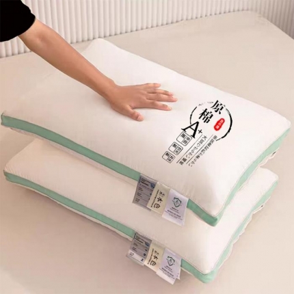 91家纺网 家纺一手货源 找家纺 (总) 羽凡居 2024新款A类抗菌防螨原棉双边大豆枕原棉枕芯