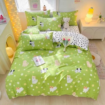 91家纺网 家纺一手货源 找家纺 曼之夏 2023新款全棉可爱卡通印花四件套 淘淘