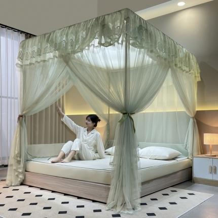 91家纺网 家纺一手货源 找家纺 （汇总）夏彩 2023新款外穿烤漆宫廷蚊帐+三开门U型床笠拉链蚊帐