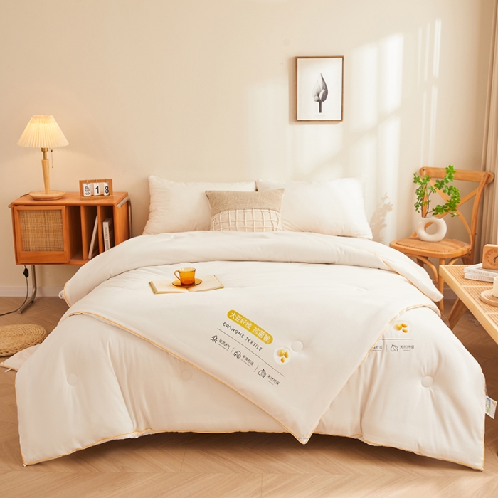 91家纺网 家纺一手货源 找家纺 小久久 2023新款A类水洗棉大豆单被子母被被子被芯-子母被