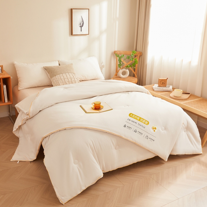 91家纺网 家纺一手货源 找家纺 小久久 2023新款A类水洗棉大豆单被子母被被子被芯-子母被