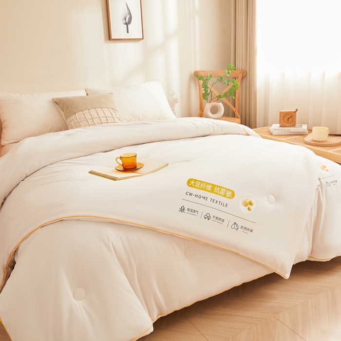 91家纺网 家纺一手货源 找家纺 小久久 2023新款A类水洗棉大豆单被子母被被子被芯-子母被