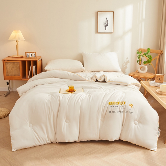 91家纺网 家纺一手货源 找家纺 小久久 2023新款A类水洗棉大豆单被子母被被子被芯-大豆单被