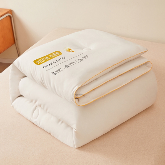 91家纺网 家纺一手货源 找家纺 小久久 2023新款A类水洗棉大豆单被子母被被子被芯-大豆单被