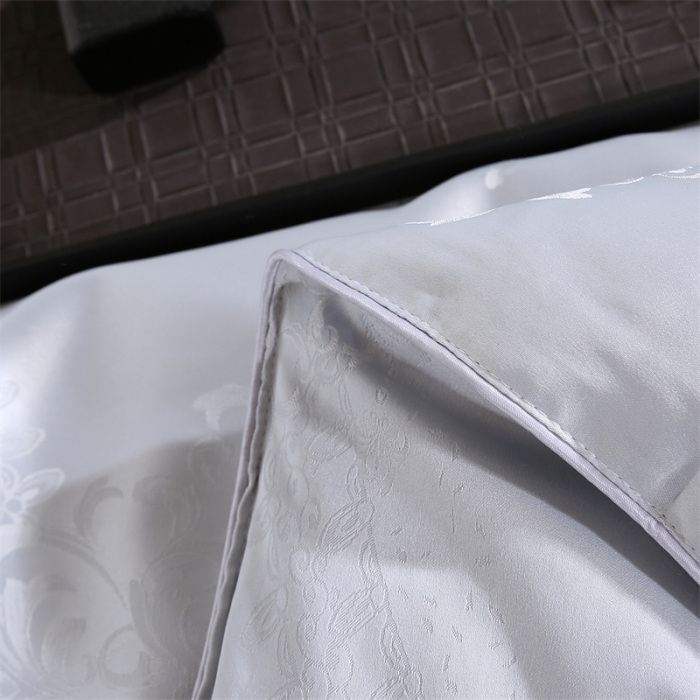 91家纺网 家纺一手货源 找家纺 恒鑫家纺 2023新款提花蚕丝被春秋被保暖被子被芯冬被子母被 高级灰