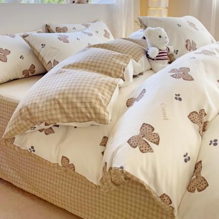 91家纺网 家纺一手货源 找家纺 （总）金丝鸟 2023新款全棉可爱卡通印花小清新四件套-第二批