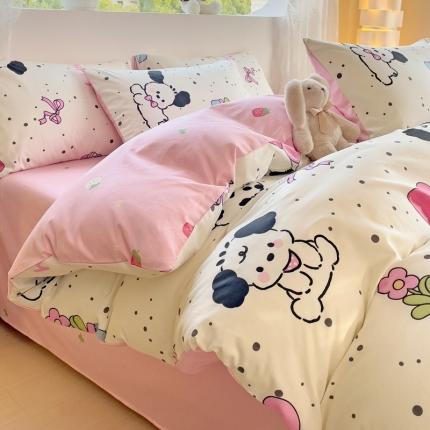 91家纺网 家纺一手货源 找家纺 （总）金丝鸟 2023新款全棉可爱卡通印花小清新四件套-第二批