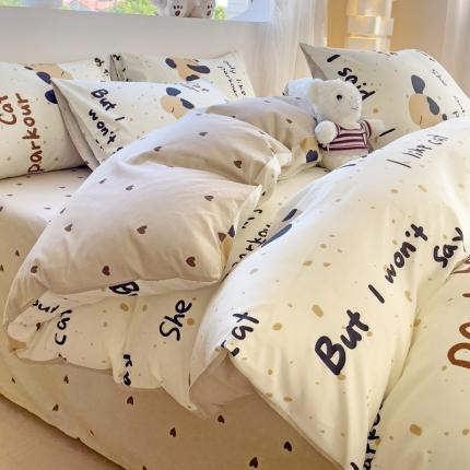 91家纺网 家纺一手货源 找家纺 （总）金丝鸟 2023新款全棉可爱卡通印花小清新四件套-第二批