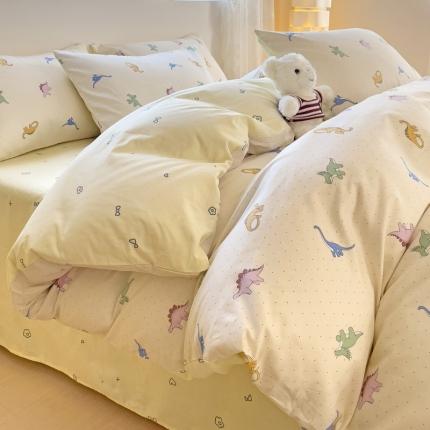 91家纺网 家纺一手货源 找家纺 （总）金丝鸟 2023新款全棉可爱卡通印花小清新四件套-第二批