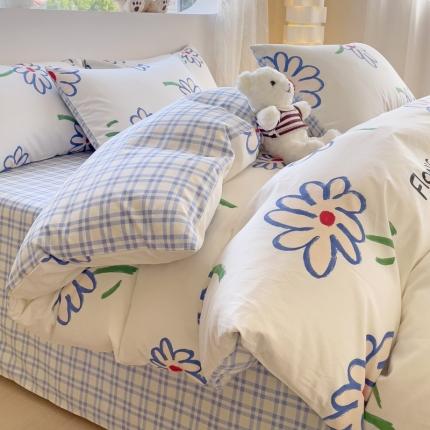 91家纺网 家纺一手货源 找家纺 （总）金丝鸟 2023新款全棉可爱卡通印花小清新四件套-第二批