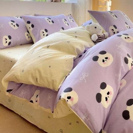 91家纺网 家纺一手货源 找家纺 （总）金丝鸟 2023新款全棉可爱卡通印花小清新四件套-第二批