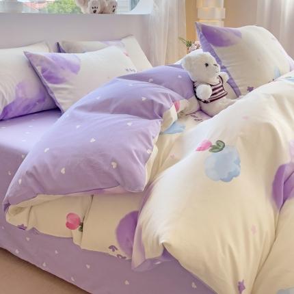 91家纺网 家纺一手货源 找家纺 （总）金丝鸟 2023新款全棉可爱卡通印花小清新四件套-第二批