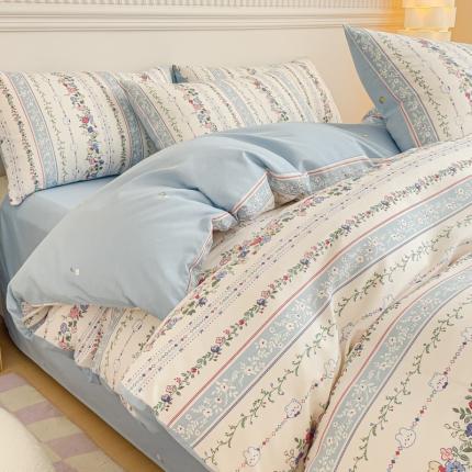 91家纺网 家纺一手货源 找家纺 （总）金丝鸟家纺 2023新款全棉小清新四件套-第三批