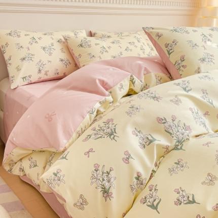 金丝鸟家纺 2023新款全棉小清新四件套-第三批 蝶恋花