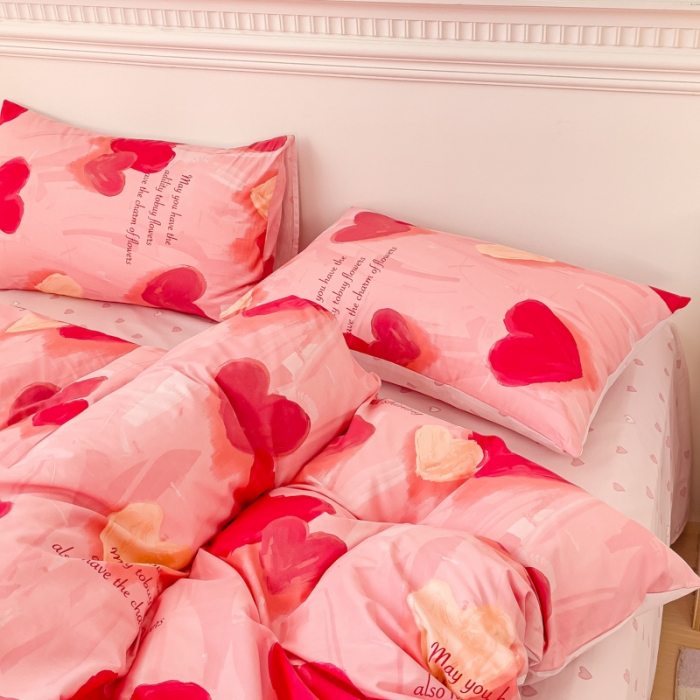 91家纺网 家纺一手货源 找家纺 金丝鸟家纺 2023新款全棉小清新四件套-第三批 深情