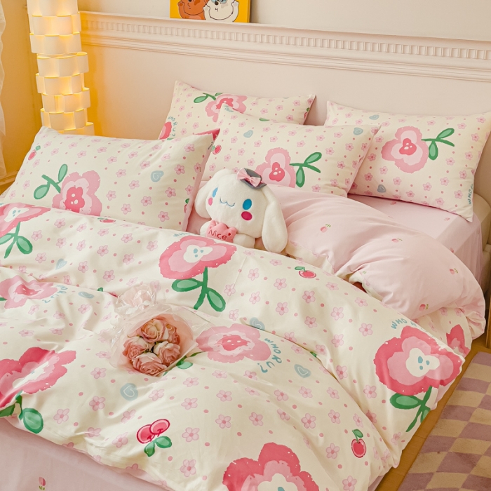 91家纺网 家纺一手货源 找家纺 （总）金丝鸟家纺 2023新款全棉小清新四件套-第三批