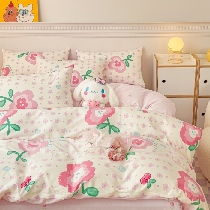 91家纺网 家纺一手货源 找家纺 （总）金丝鸟家纺 2023新款全棉小清新四件套-第三批