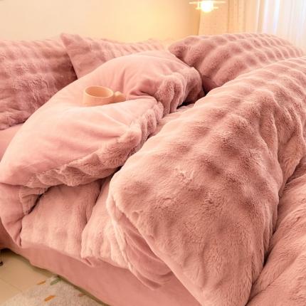 91家纺网 家纺一手货源 找家纺 （总）逸尚阁 2024新款兔毛立体泡泡四件套