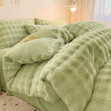 91家纺网 家纺一手货源 找家纺 （总）逸尚阁 2024新款兔毛立体泡泡四件套