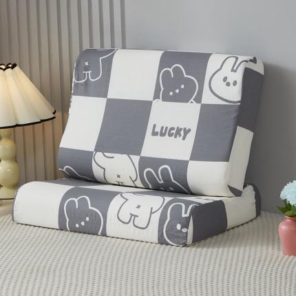 91家纺网 家纺一手货源 找家纺 翎盈家纺 2023新款全棉小清新乳胶枕专用枕套 幸运兔