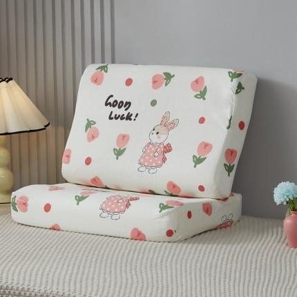 91家纺网 家纺一手货源 找家纺 翎盈家纺 2023新款全棉小清新乳胶枕专用枕套 雨沫