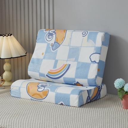 91家纺网 家纺一手货源 找家纺 翎盈家纺 2023新款全棉小清新乳胶枕专用枕套 月球记