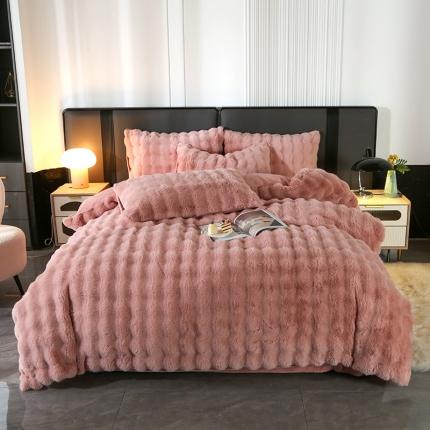 91家纺网 家纺一手货源 找家纺 （总）富之航家纺 2023新款兔毛牛奶绒四件套