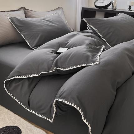 91家纺网 家纺一手货源 找家纺 （总）思诺羽 2025新款亲肤棉四件套贝壳边系列