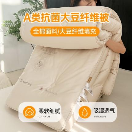 91家纺网 家纺一手货源 找家纺 （总）歌历斯家纺 2023新款亲肤舒适A类60s全棉大豆蝴蝶绣花被子被芯