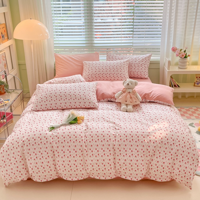 91家纺网 家纺一手货源 找家纺 左视觉 田园小碎花简约套件样片