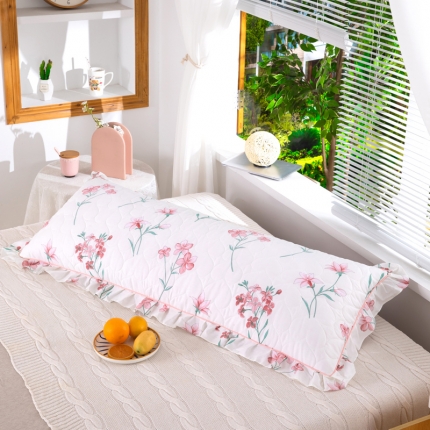 91家纺网 家纺一手货源 找家纺 喜相逢家纺 2024新款 D17-全棉夹棉双人枕套