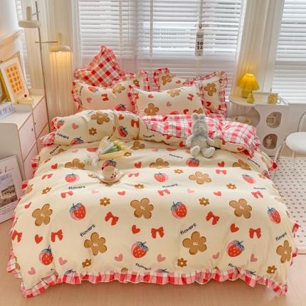 91家纺网 家纺一手货源 找家纺 坚果摄影 清新可爱印花 家纺套件样片