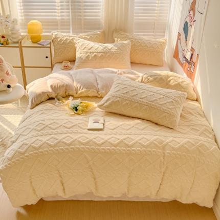 91家纺网 家纺一手货源 找家纺 坚果摄影 绒类小清新 套件样片