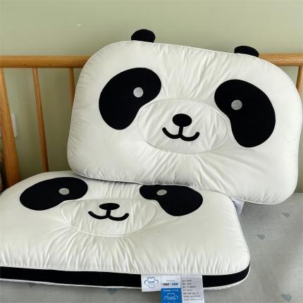 91家纺网 家纺一手货源 找家纺 （总）昕科 纯棉卡通熊猫枕成人枕芯分区绣花刺绣颈椎枕头护颈枕芯枕头