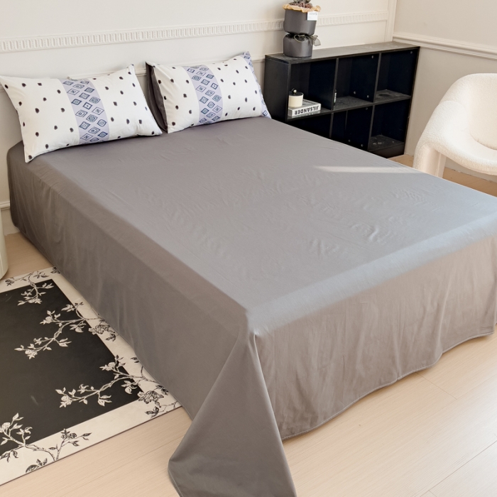 91家纺网 家纺一手货源 找家纺 （总）金丝鸟 2023秋冬新品全棉简约条格小清新四件套