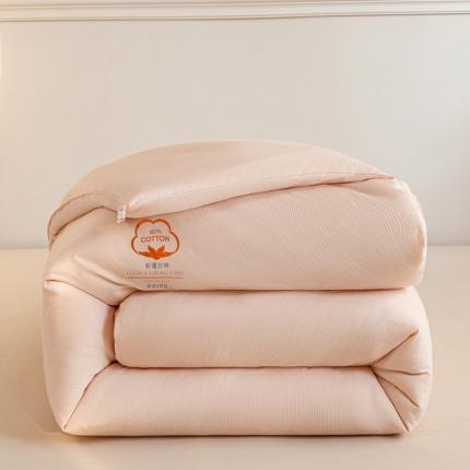 91家纺网 家纺一手货源 找家纺 鸣升家纺 新款华夫格二合一棉花子母被冬被被芯 云朵粉