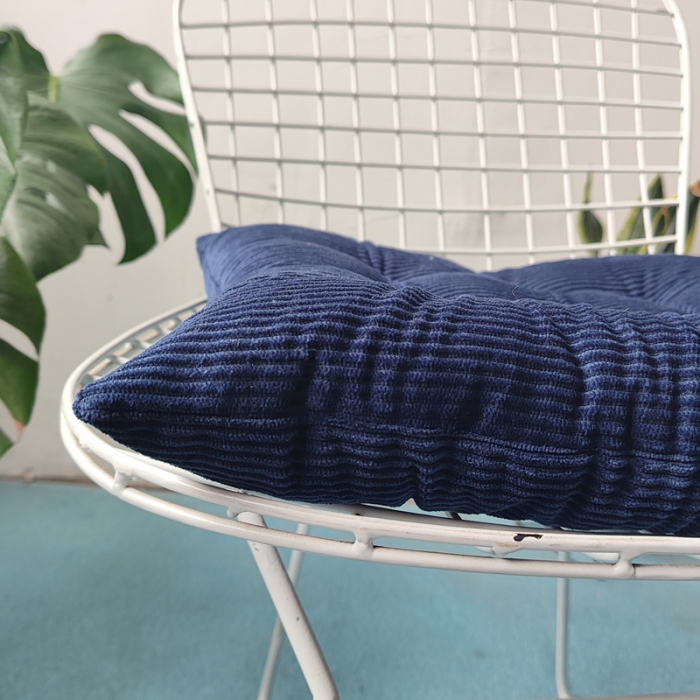 91家纺网 家纺一手货源 找家纺 方款条绒绑带坐垫灯芯绒椅子垫沙发垫定制屁垫