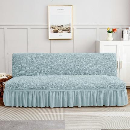 丝绮鹿 2023新款日式皱皱布系列沙发床（裙边款） 石灰蓝