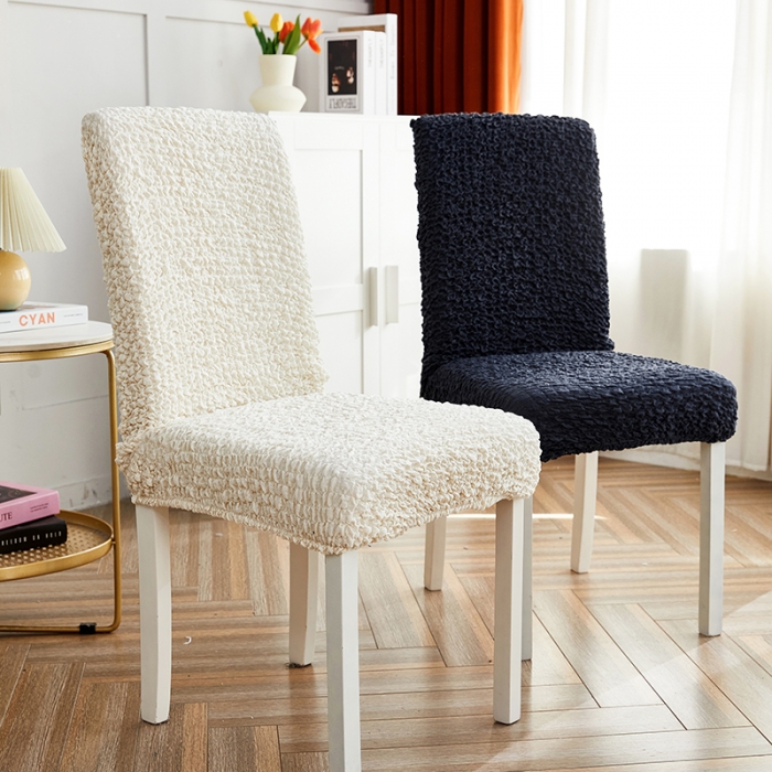 91家纺网 家纺一手货源 找家纺 丝绮鹿 2023新款日式皱皱布椅子套（松紧款） 拼色